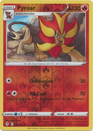 Evolving Skies 023/203 Pyroar (Reverse Holo)