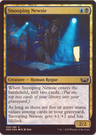 Streets of New Capenna 222/281 Snooping Newsie (Foil)