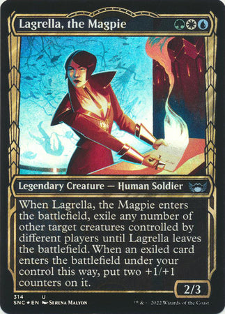 Streets of New Capenna 314 Lagrella, the Magpie (Golden Age Frame)(Foil)