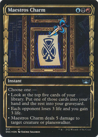 Streets of New Capenna 317 Maestros Charm (Golden Age Frame)(Foil)