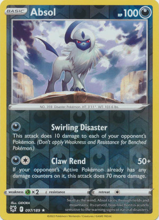 Astral Radiance 097/189 Absol (Reverse Holo)