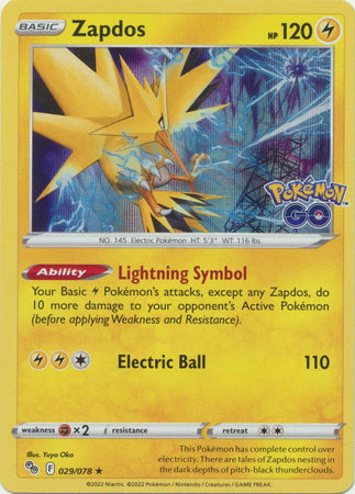 Pokémon GO 029/078 Zapdos (Holo)