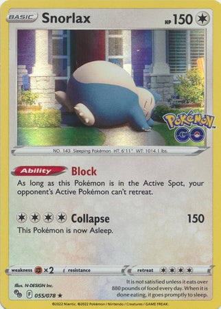 Pokémon GO 055/078 Snorlax (Holo)