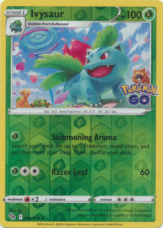 Pokémon GO 002/078 Ivysaur (Reverse Holo)