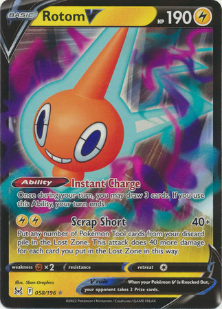 Lost Origin 058/196 Rotom V (Half Art)
