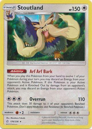 Cosmic Eclipse 176/236 Stoutland (Reverse Holo)