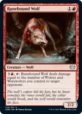 Innistrad: Crimson Vow 176/277 Runebound Wolf