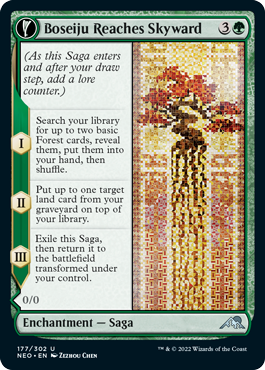 Kamigawa: Neon Dynasty 177/302 Boseiju Reaches Skyward//Branch of Boseiju (Foil)