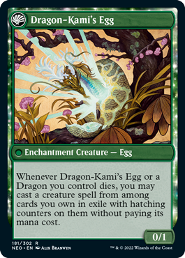 Kamigawa: Neon Dynasty 181/302 The Dragon-Kami Reborn//Dragon-Kami's Egg