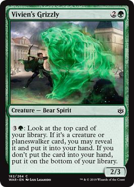 War of the Spark 182/264 Vivien's Grizzly