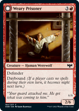 Innistrad: Crimson Vow 184/277 Weary Prisoner//Wrathful Jailbreaker