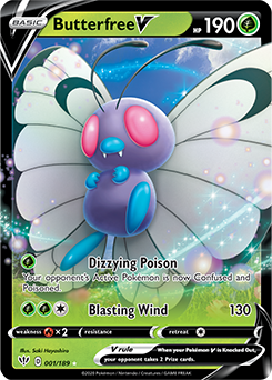 Darkness Ablaze 001/189 Butterfree V (Half Art)