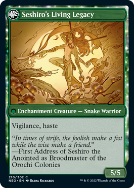 Kamigawa: Neon Dynasty 210/302 Tales of Master Seshiro//Seshiro's Living Legacy