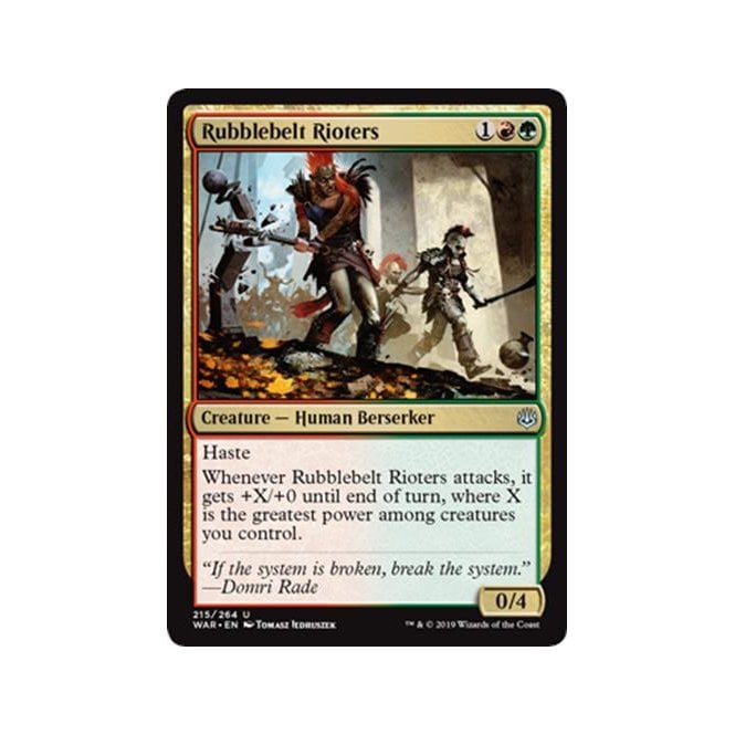 War of the Spark 215/264 Rubblebelt Rioters