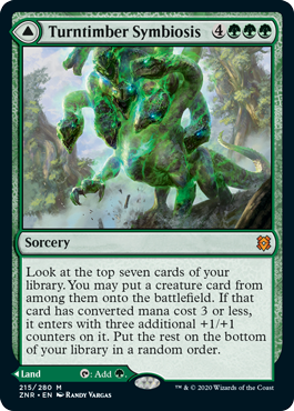 Zendikar Rising 215/280 Turntimber Symbiosis//Turntimber, Serpentine Wood