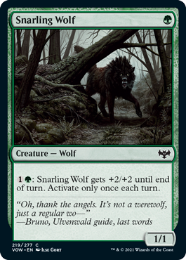 Innistrad: Crimson Vow 219/277 Snarling Wolf
