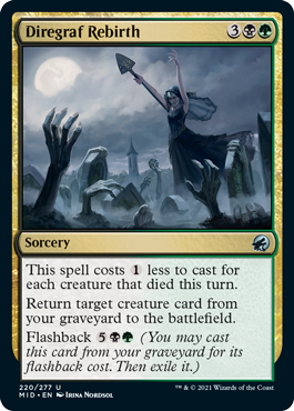 Innistrad: Midnight Hunt 220/277 Diregraf Rebirth