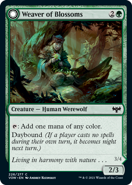 Innistrad: Crimson Vow 226/277 Weaver of Blossoms//Blossom-Clad Werewolf