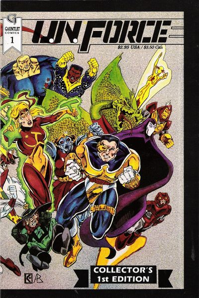 U.N. Force #1 Gauntlet Comics (1993) SIGNED