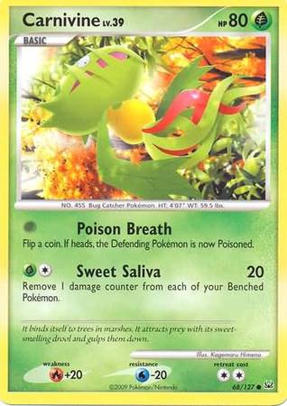 Platinum 068/127 Carnivine Lv 39