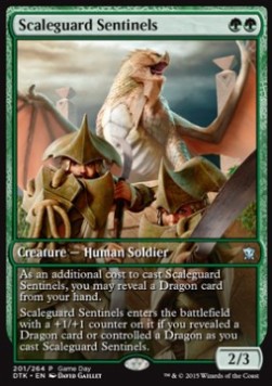 Dragons of Tarkir 201/264 Scaleguard Sentinels (Promo)