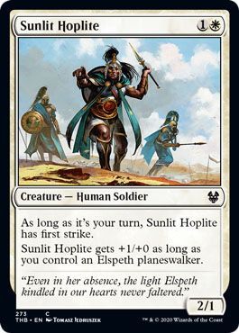 Theros Beyond Death 273 Sunlit Hoplite (Planeswalker Deck)