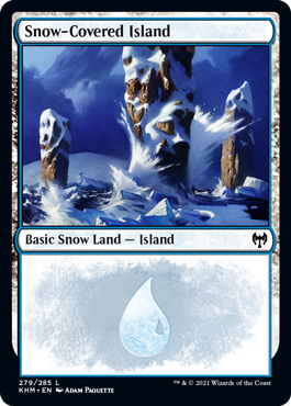 Kaldheim 279/285 Snow-Covered Island (Foil)