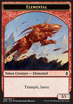 Elemental 009/014 Battle for Zendikar Token
