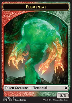 Elemental 011/014 Battle for Zendikar Token