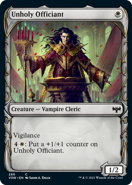 Innistrad: Crimson Vow 286 Unholy Officiant (Fang Frame)