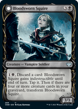Innistrad: Crimson Vow 289 Bloodsworn Squire//Bloodsworn Knight (Fang Frame)