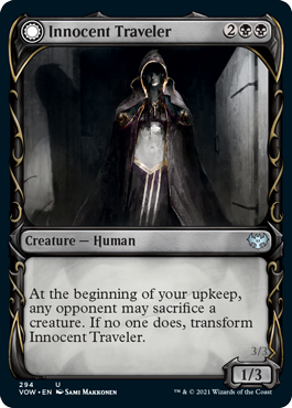 Innistrad: Crimson Vow 294 Innocent Traveler//Malicious Invader (Fang Frame)