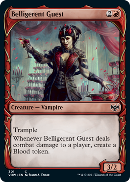 Innistrad: Crimson Vow 301 Belligerent Guest (Fang Frame)