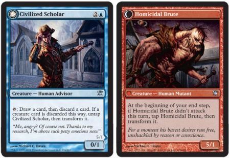 Innistrad 047/264 Civilised Scholar/Homicidal Brite