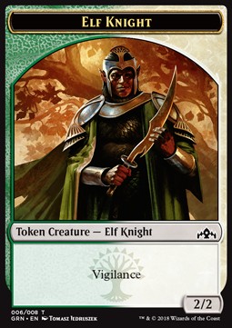 Elf Knight 006/008 Guilds of Ravnica Token