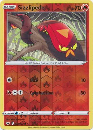 Sword & Shield 037/202 Sizzlipede (Reverse Holo)