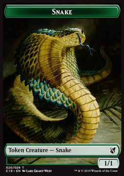 Plant 017/029 - Snake 020/029 Commander 2019 Token