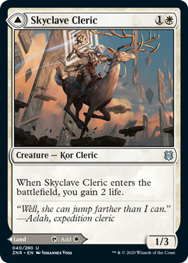 Zendikar Rising 040/280 Skyclave Cleric//Skyclave Basilica