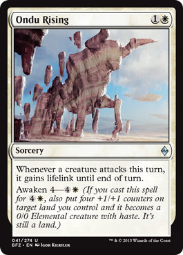 Battle for Zendikar 041/274 Ondu Rising