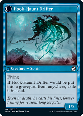 Innistrad: Midnight Hunt 042/277 Baithook Angler//Hook-Haunt Drifter