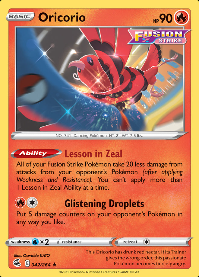 Fusion Strike 042/264 Oricorio (Reverse Holo)
