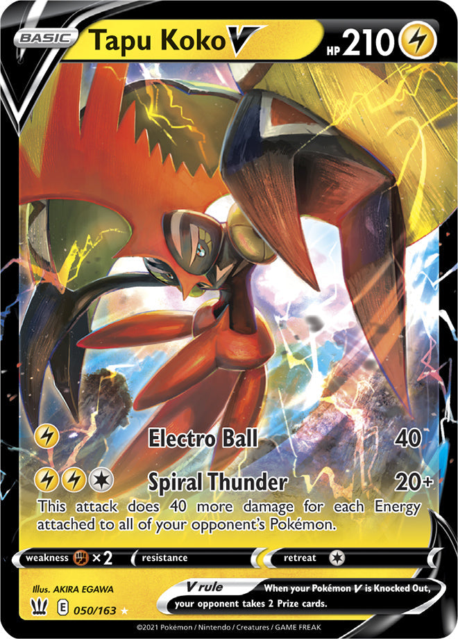 Battle Styles 050/163 Tapu Koko V (Half Art)