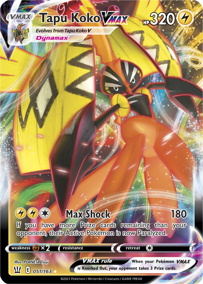 Battle Styles 051/163 Tapu Koko VMAX (Full Art)