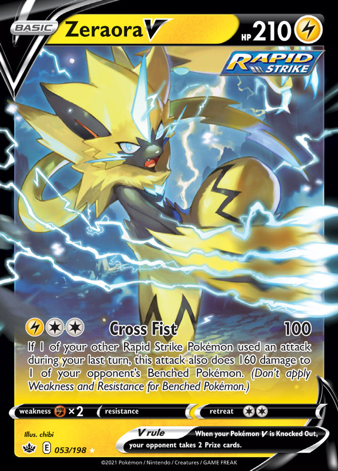 Chilling Reign 053/198 Zeraora V (Half Art)