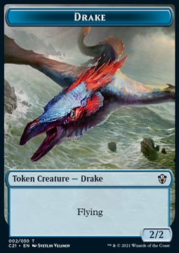 Drake 002/030 - Elemental 002/009 Strixhaven Commander Token