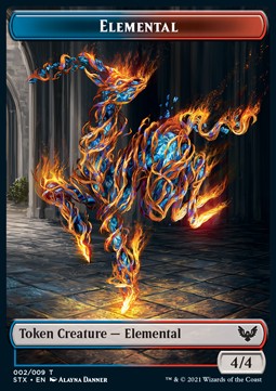 Drake 002/030 - Elemental 002/009 Strixhaven Commander Token