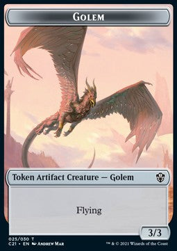 Golem 025/030 - Thopter 029/030 Strixhaven Commander Token