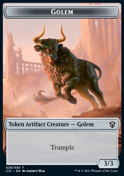 Golem 026/030 - Thopter 029/030 Strixhaven Commander Token