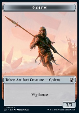 Golem 027/030 - Thopter 029/030 Strixhaven Commander Token