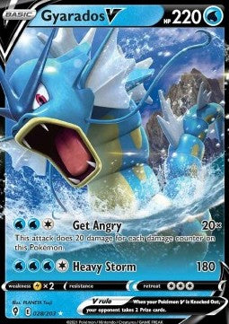 Evolving Skies 028/203 Gyarados V (Half Art)